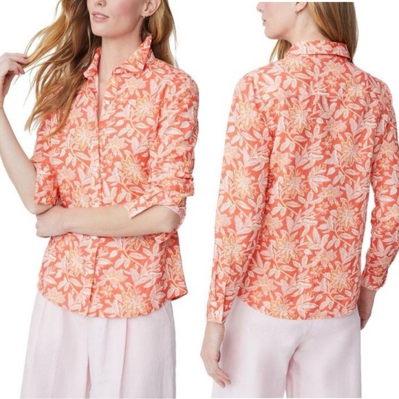 J.McLaughlin Women's Pink Lois Linen-blend Blouse Size XS - Picture 1 of 9